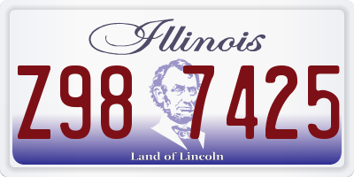 IL license plate Z987425