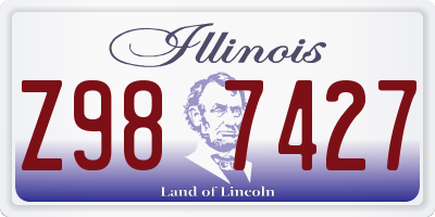 IL license plate Z987427