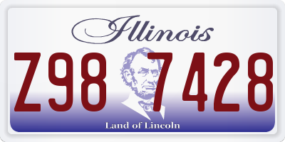 IL license plate Z987428