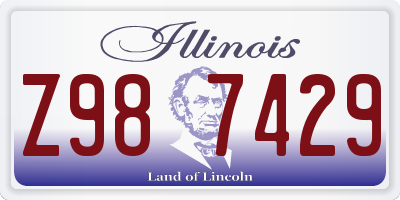 IL license plate Z987429