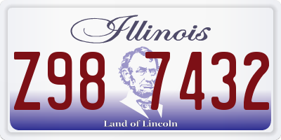 IL license plate Z987432