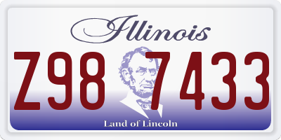 IL license plate Z987433