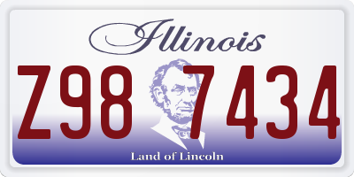 IL license plate Z987434