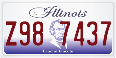 IL license plate Z987437