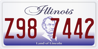 IL license plate Z987442