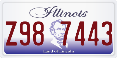 IL license plate Z987443