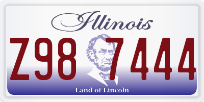 IL license plate Z987444