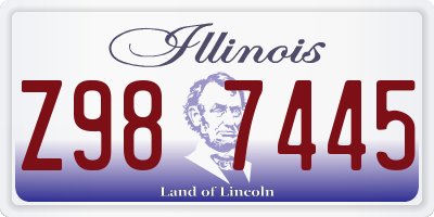 IL license plate Z987445