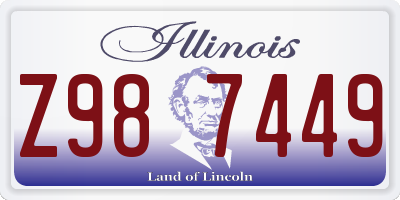 IL license plate Z987449