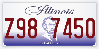 IL license plate Z987450