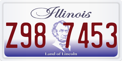 IL license plate Z987453