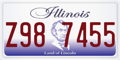 IL license plate Z987455