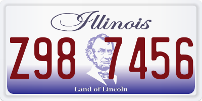 IL license plate Z987456