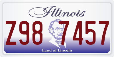 IL license plate Z987457