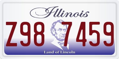 IL license plate Z987459