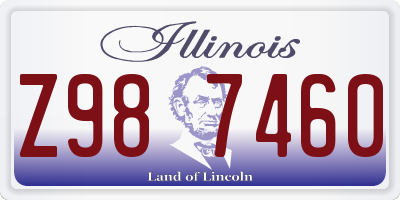 IL license plate Z987460