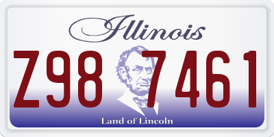 IL license plate Z987461