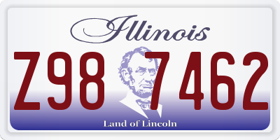 IL license plate Z987462