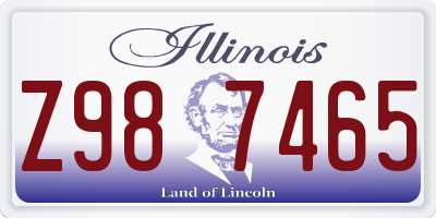 IL license plate Z987465