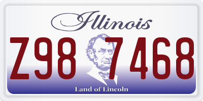 IL license plate Z987468