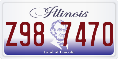 IL license plate Z987470