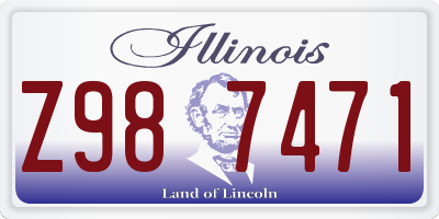 IL license plate Z987471