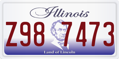 IL license plate Z987473