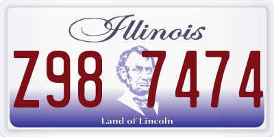 IL license plate Z987474