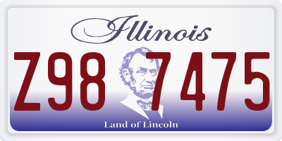 IL license plate Z987475