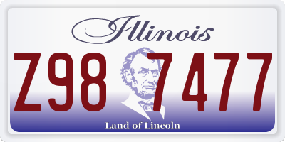 IL license plate Z987477