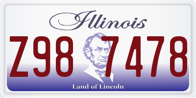 IL license plate Z987478