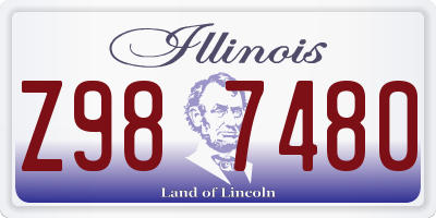 IL license plate Z987480