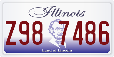 IL license plate Z987486