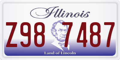 IL license plate Z987487