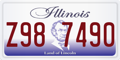 IL license plate Z987490