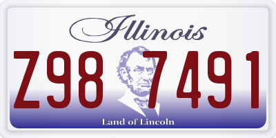 IL license plate Z987491