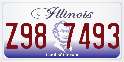 IL license plate Z987493