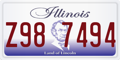 IL license plate Z987494