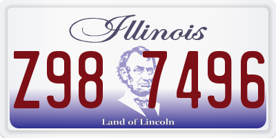 IL license plate Z987496