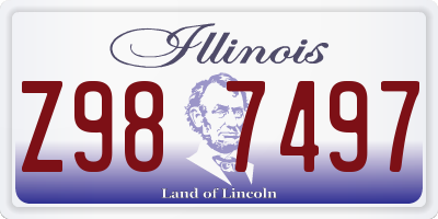 IL license plate Z987497