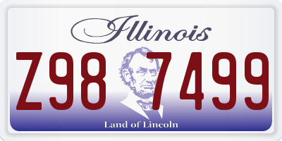 IL license plate Z987499