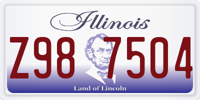 IL license plate Z987504