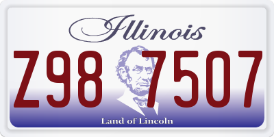 IL license plate Z987507