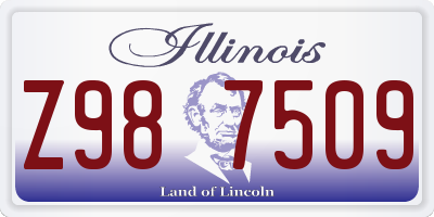 IL license plate Z987509