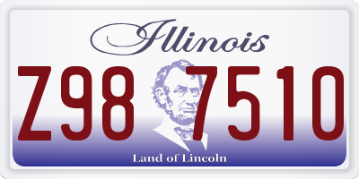 IL license plate Z987510