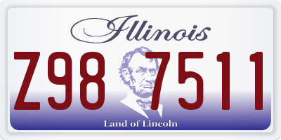 IL license plate Z987511