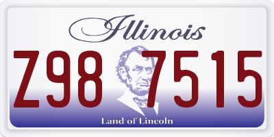 IL license plate Z987515