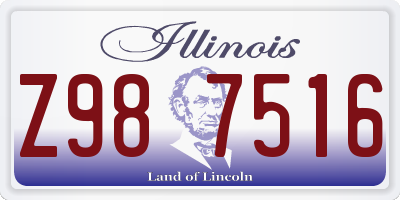 IL license plate Z987516