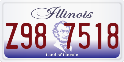 IL license plate Z987518