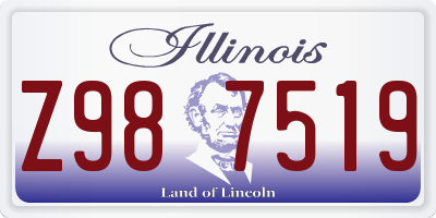 IL license plate Z987519